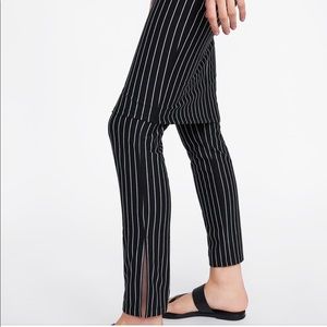 ZARA WOMEN STRIPED PANTS LARGE NWT